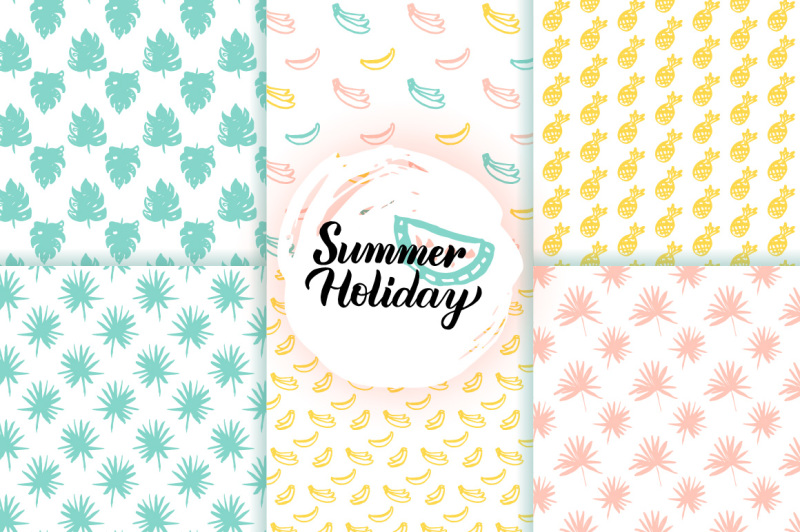 trendy-summer-seamless-patterns