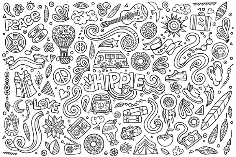 hippie-objects-amp-symbols-set