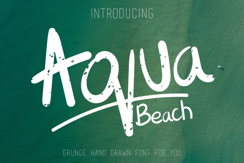 aqua-beach-hand-drawn-grunge-font