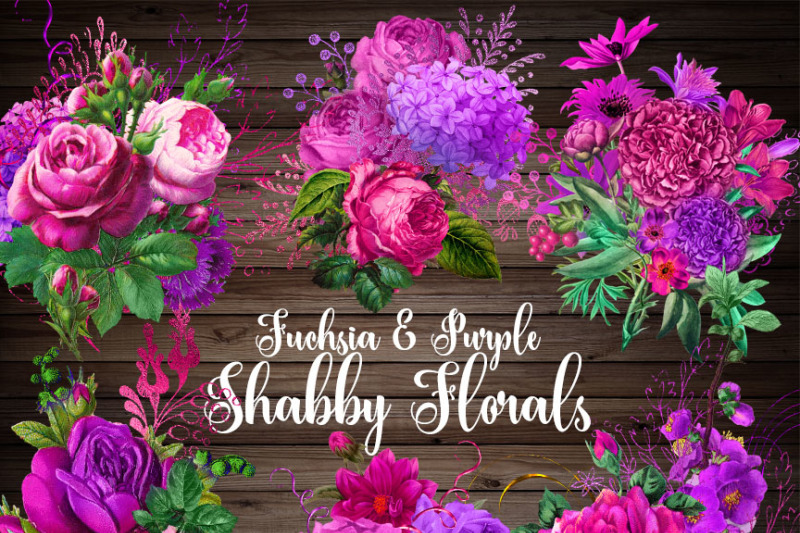fuchsia-and-purple-shabby-florals