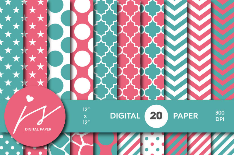 pink-and-teal-digital-paper-mi-372a