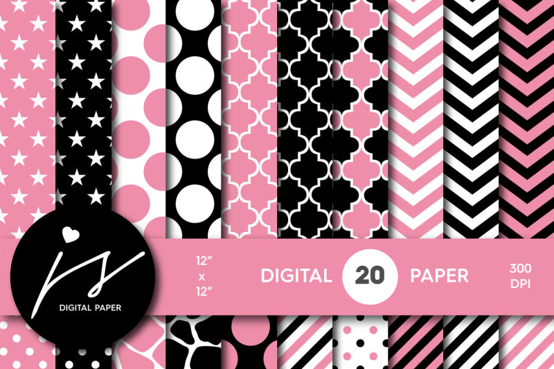 black-digital-paper-and-pink-digital-paper-pa-179