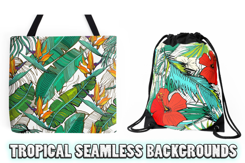 8-tropical-seamless-patterns