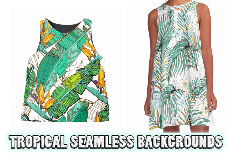 8-tropical-seamless-patterns