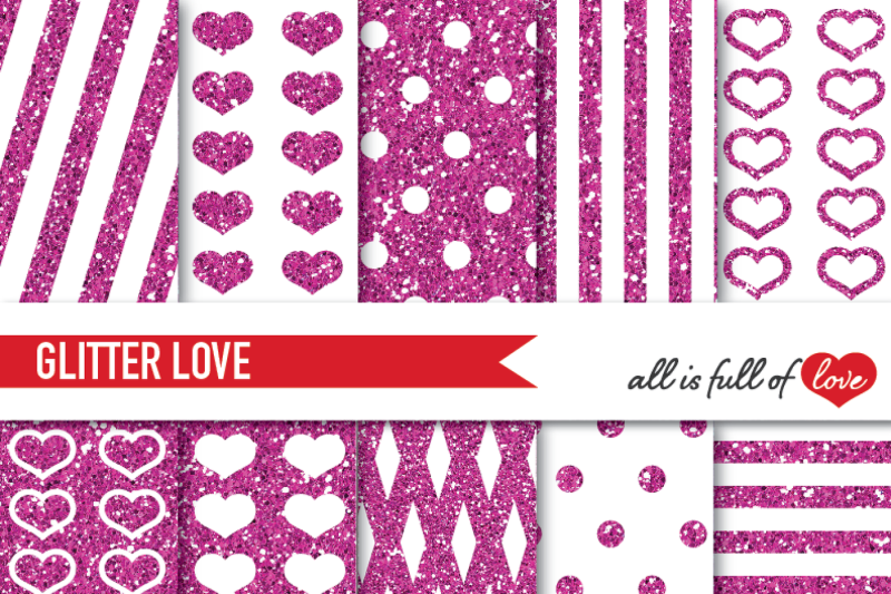 pink-glitter-digital-paper-pack-magenta-sparkle-background