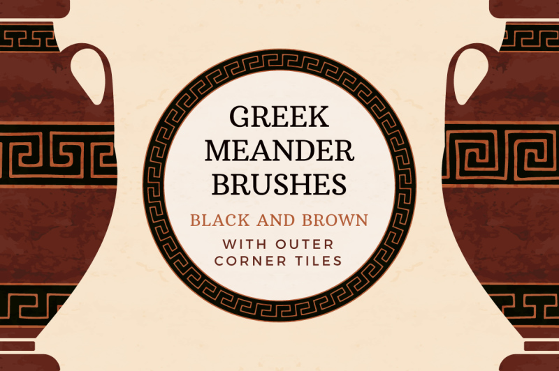 black-and-brown-meander-brushes