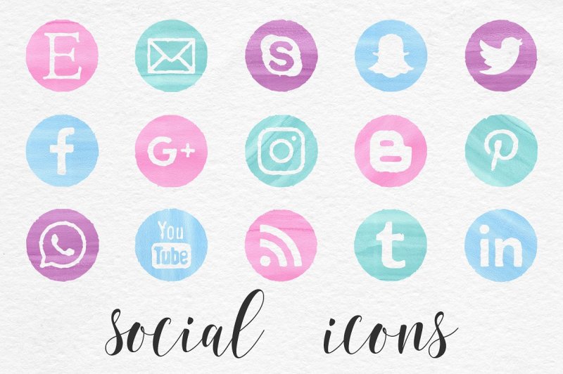 watercolor-social-icons-pastel-colors