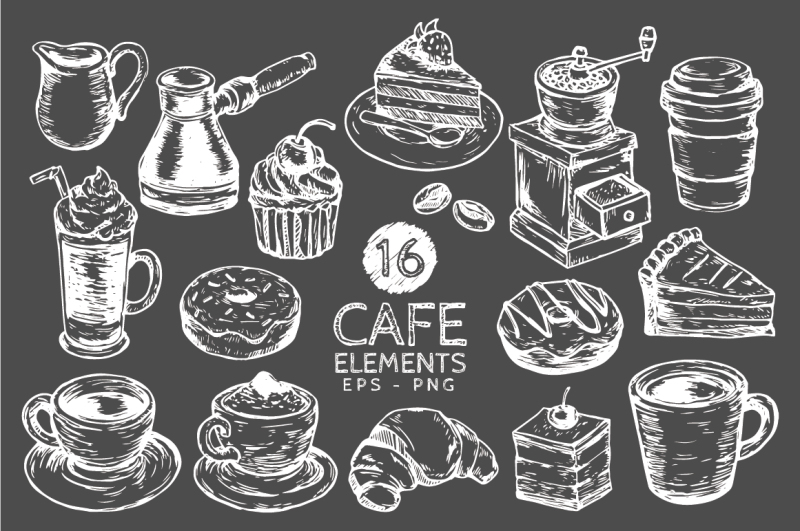 hand-drawn-cafe-and-sweet