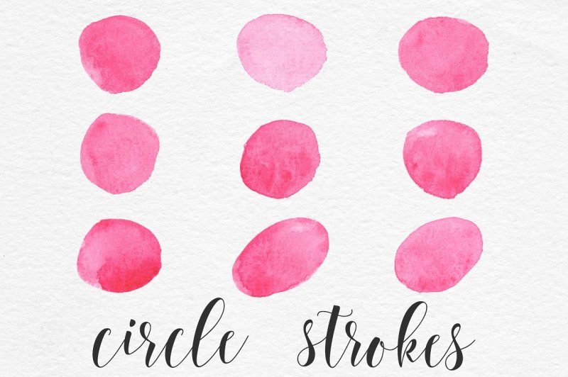 pink-watercolor-dots-circle-strokes