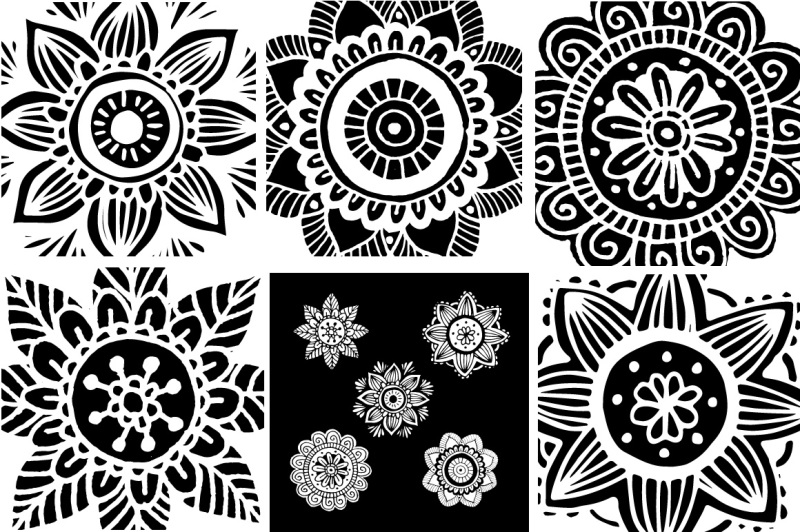 flower-mandala-tiles-set-in-vector