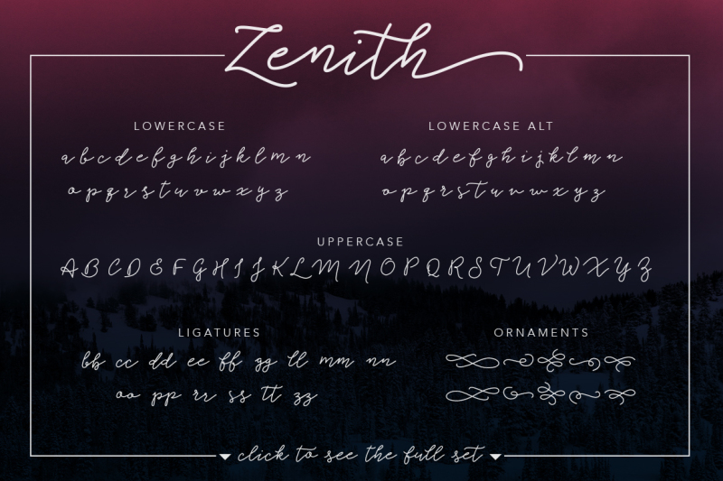 zenith-script-typeface