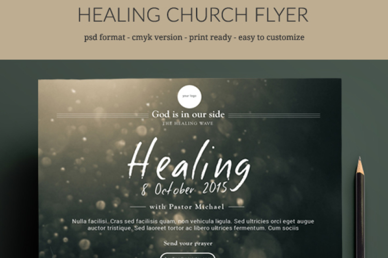 Healing Church Flyer By Menthamint Thehungryjpeg Com