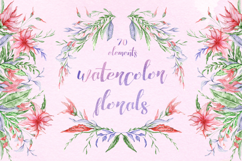 watercolor-florals-set