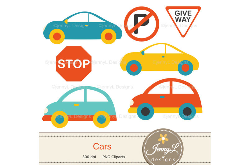 cars-digital-papers-and-clipart-set