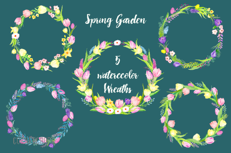 watercolor-spring-flower-wreath