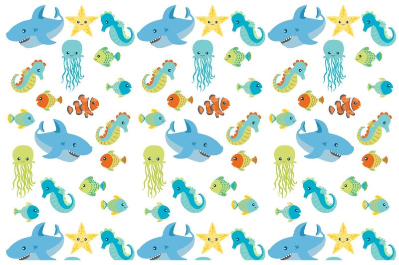 sea-animal-clipart-and-digital-paper-set