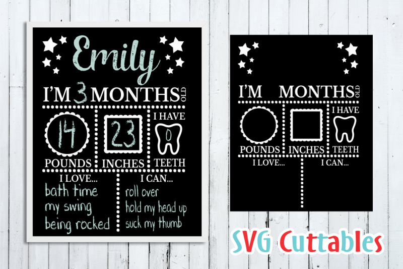 Free Free 115 Printable Milestone Board Baby Milestone Svg Free SVG PNG EPS DXF File