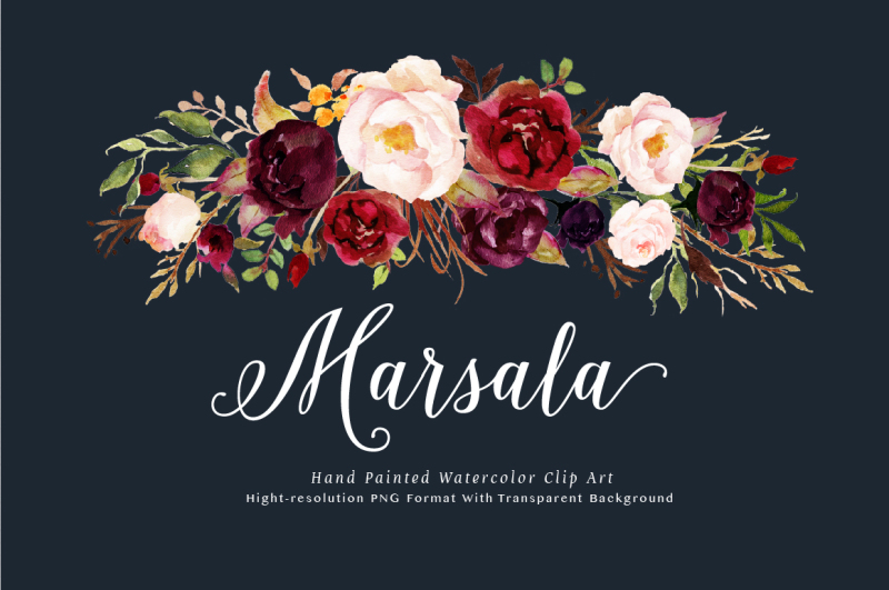 watercolor-flower-clip-art-marsala