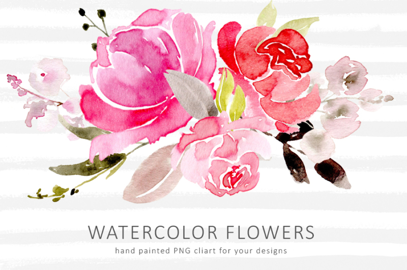 watercolor-flowers-collection