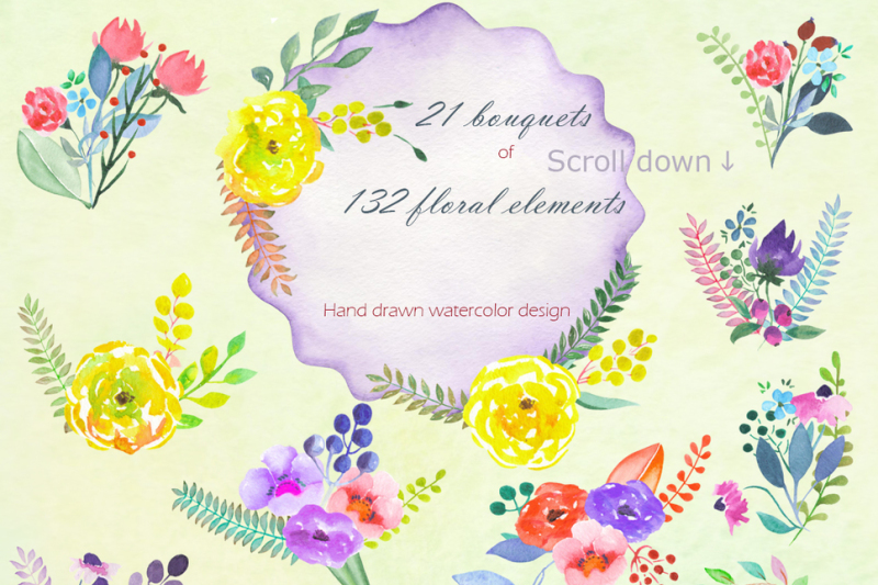 watercolor-floral-mega-set