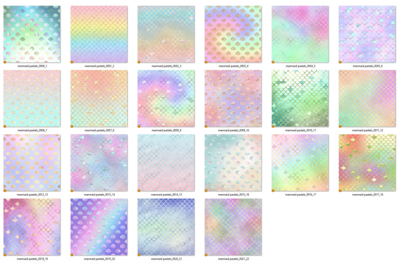mermaid-pastels-digital-paper
