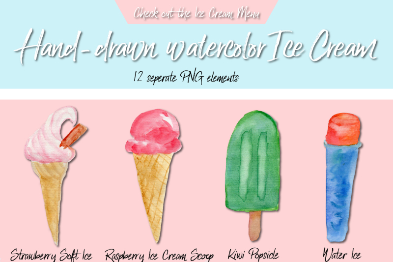 hand-drawn-watercolor-ice-cream