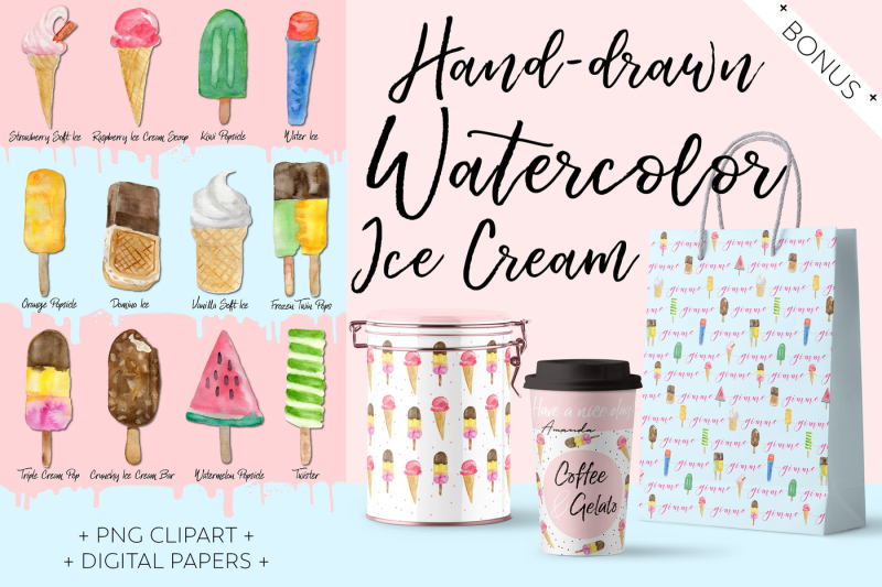 hand-drawn-watercolor-ice-cream