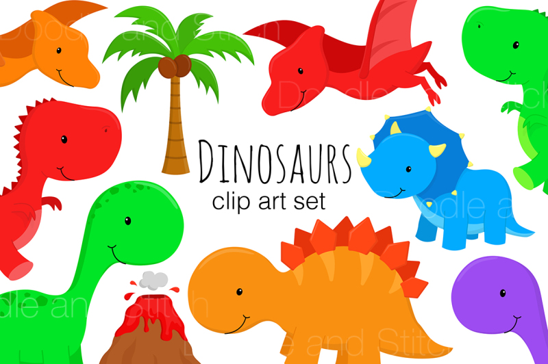 dinosaur-clipart-set