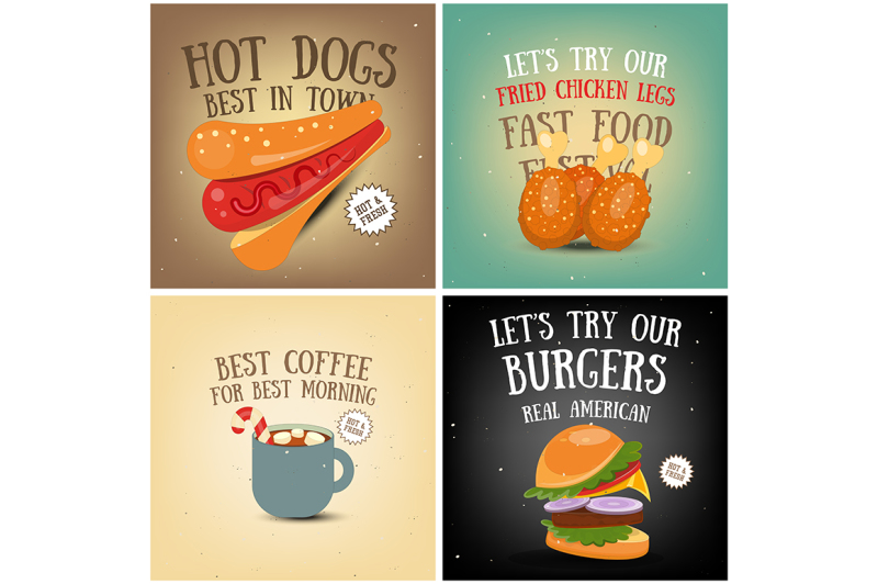 coffee-fast-food-ice-cream-posters