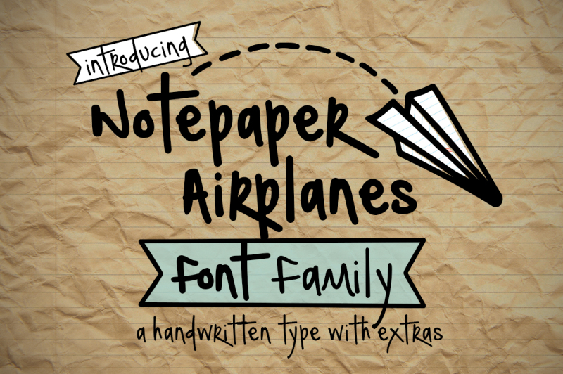 notepaper-airplanes-font-family