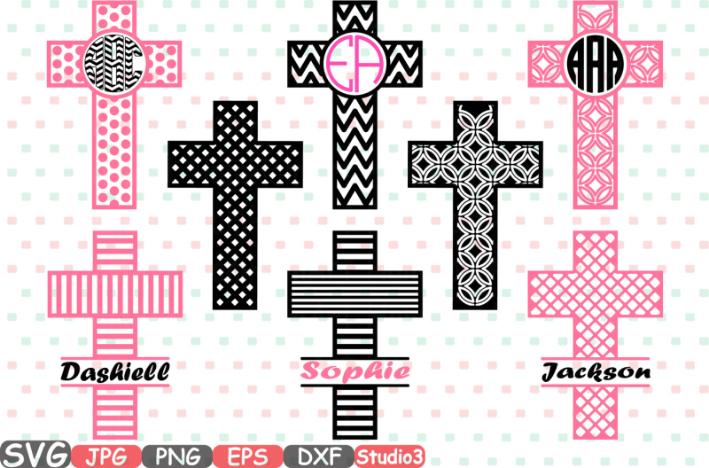 Download Christian Cross Frames SVG Silhouette Cutting Files Cricut ...