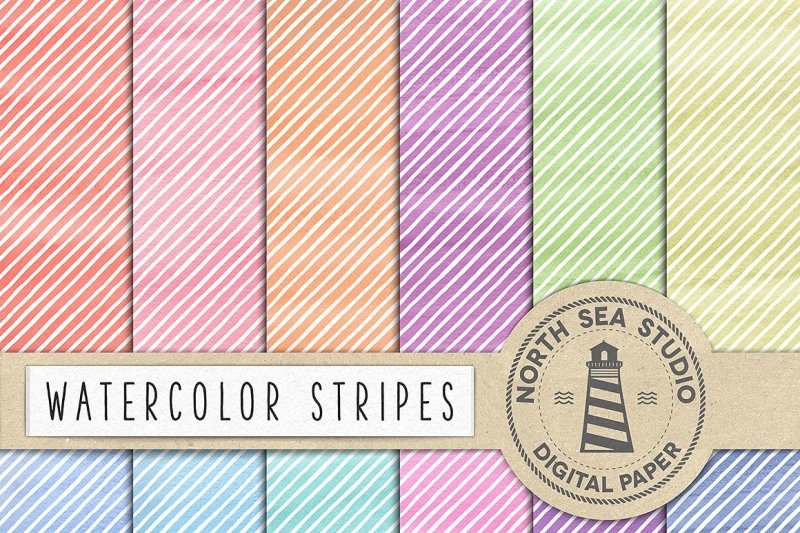 watercolor-striped-backgrounds