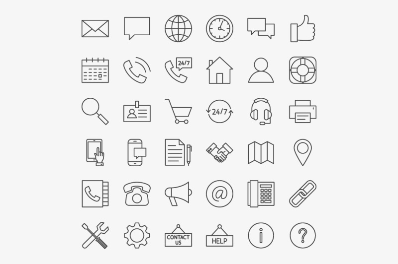 contact-us-line-art-icons