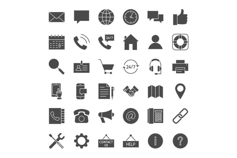 contact-us-line-art-icons