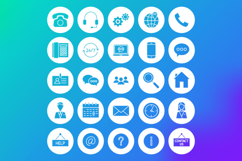 online-support-line-art-icons