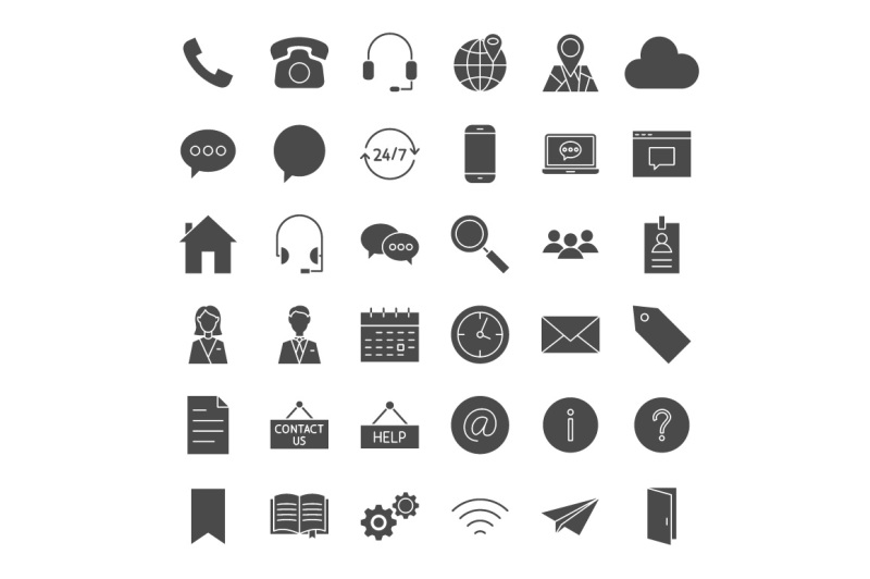 online-support-line-art-icons