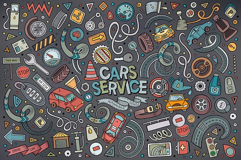 cars-service-objects-amp-symbols-set