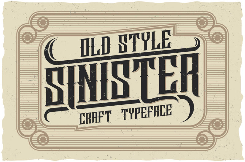 sinister-typeface