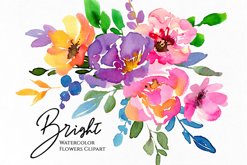 bright-watercolor-flowers-amp-bouquets