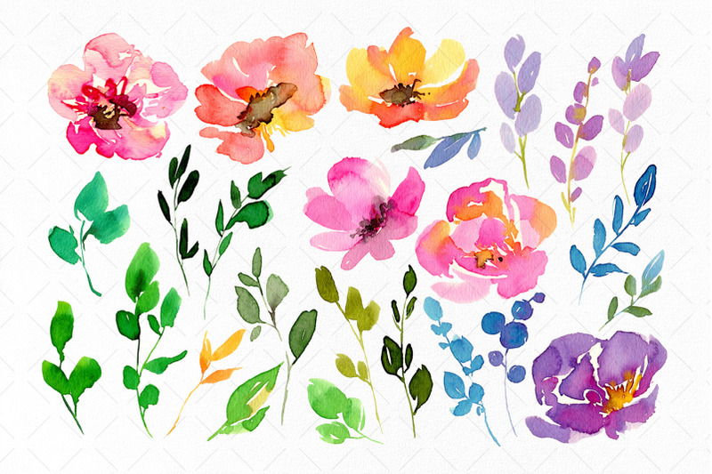 bright-watercolor-flowers-amp-bouquets