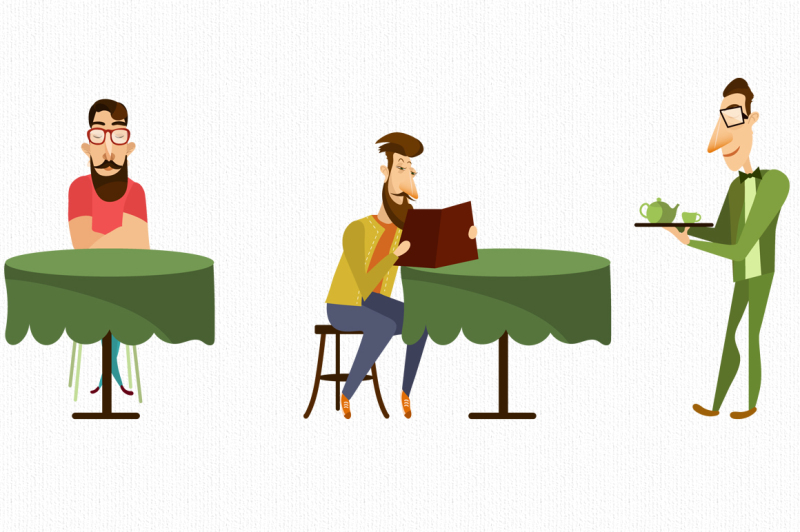 cafe-and-restaurant-visitor-vector-set
