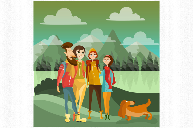 holidaymakers-characters-vector-set