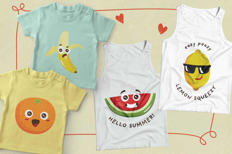 Fruits & Vegetables Character Pack By Shark&Croc co. | TheHungryJPEG