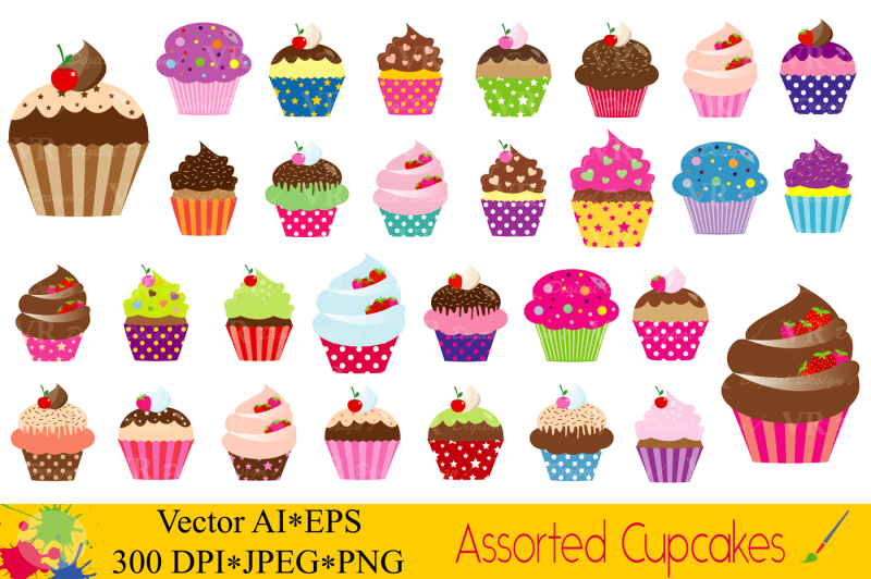 cute-assorted-cupcakes-clipart-vector