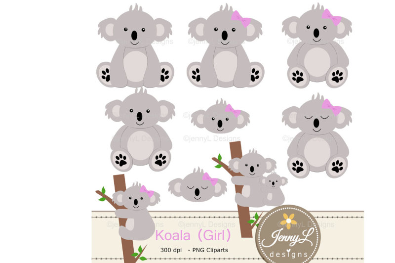 koala-girl-digital-papers-and-clipart-set