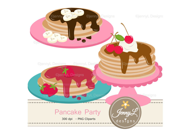 pancake-digital-papers-and-clipart-set