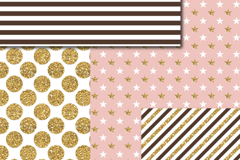 pink-and-brown-gold-digital-paper-glitter-digital-paper-gold-polka-dots-stripes-stars-mi-762