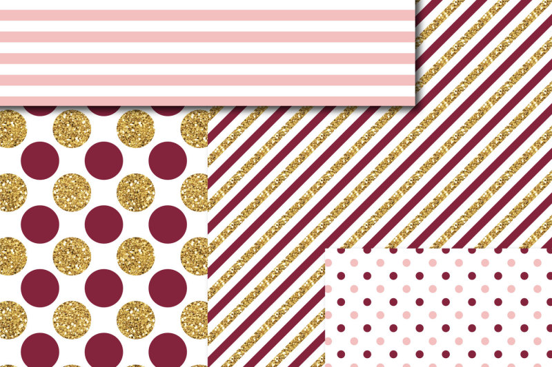 pink-and-burgundy-gold-digital-paper-glitter-digital-paper-gold-polka-dots-stripes-stars-mi-763
