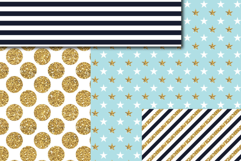 navy-blue-and-baby-blue-gold-digital-paper-glitter-digital-paper-gold-polka-dots-stripes-stars-mi-766