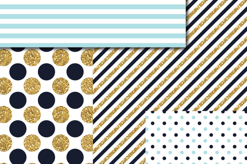 navy-blue-and-baby-blue-gold-digital-paper-glitter-digital-paper-gold-polka-dots-stripes-stars-mi-766